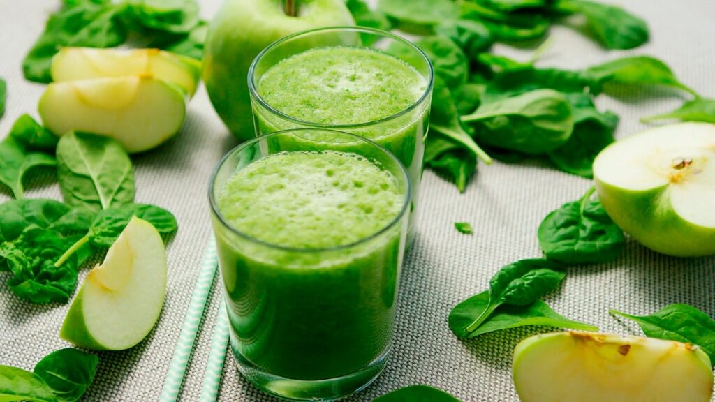 green smoothie for breakfast