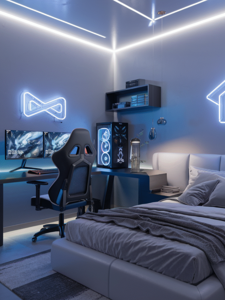 Futuristic Gaming Bedroom