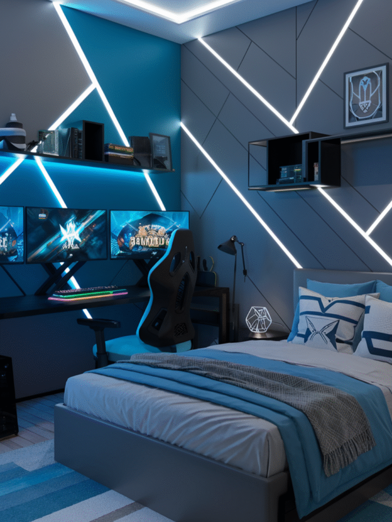 Stylish Gaming Bedroom for Teen Boys