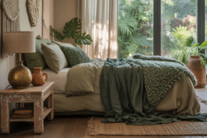 Boho Bedroom Green
