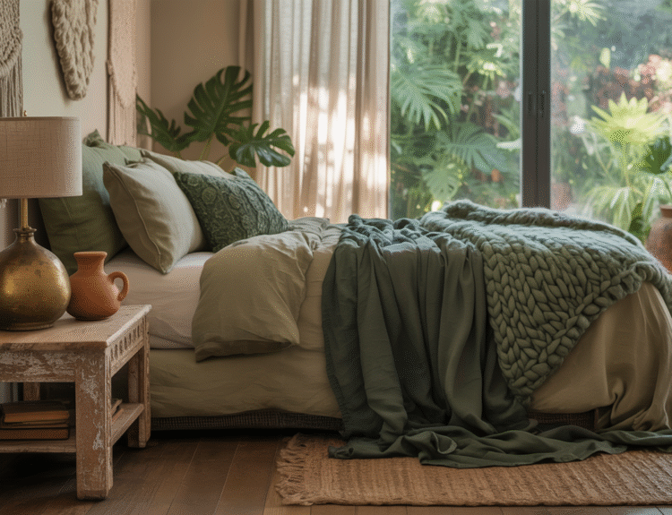 Boho Bedroom Green