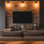 Living Room TV Wall Industrial