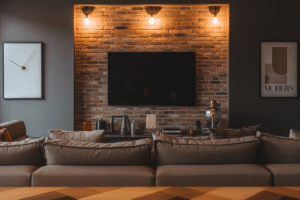 Living Room TV Wall Industrial