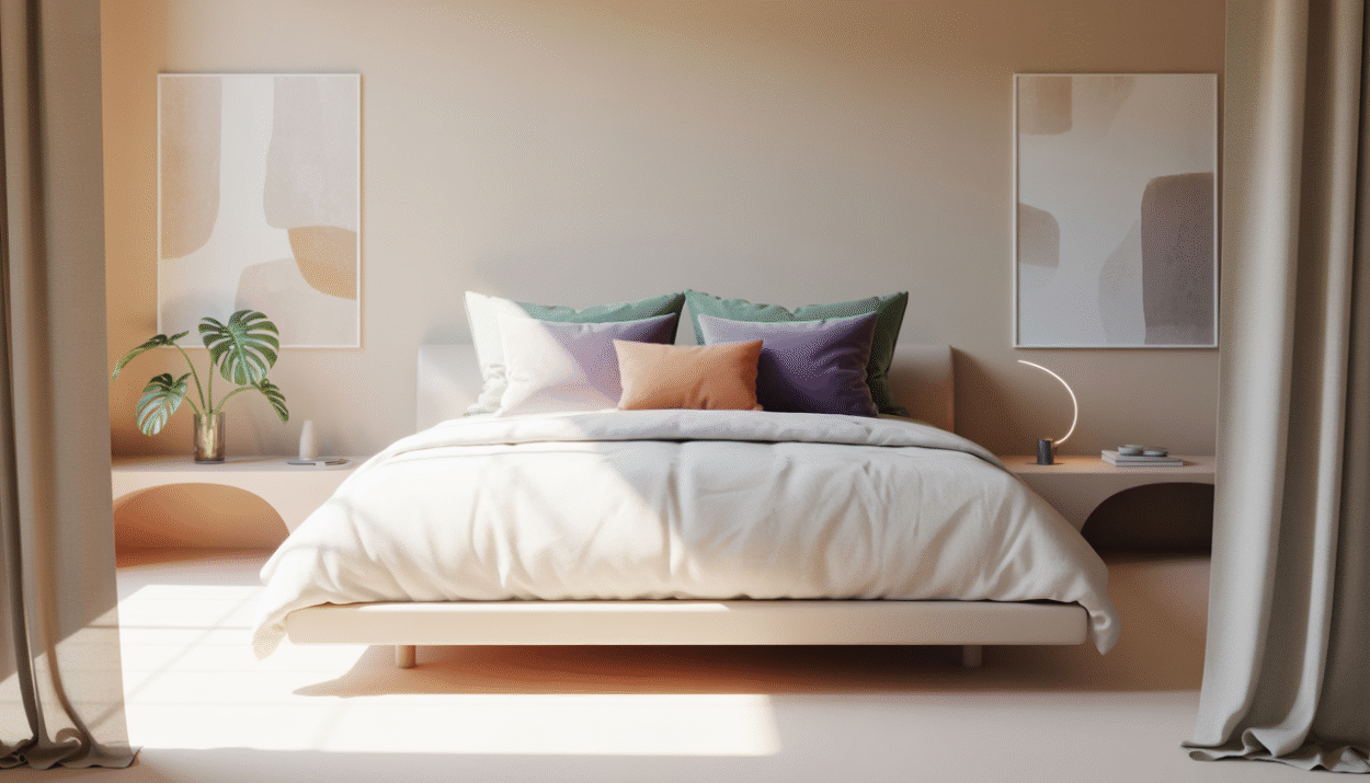 Colorful Minimalist Bedroom Decor