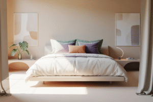 Colorful Minimalist Bedroom Decor