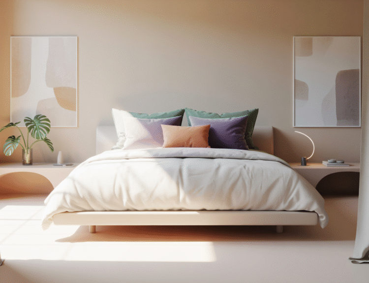 Colorful Minimalist Bedroom Decor