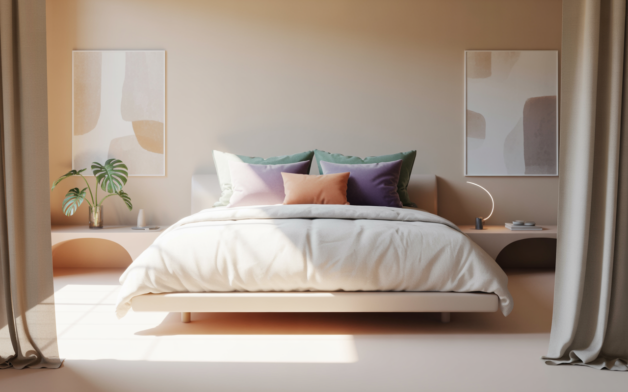 Colorful Minimalist Bedroom Decor: Bright & Modern Inspiration ...
