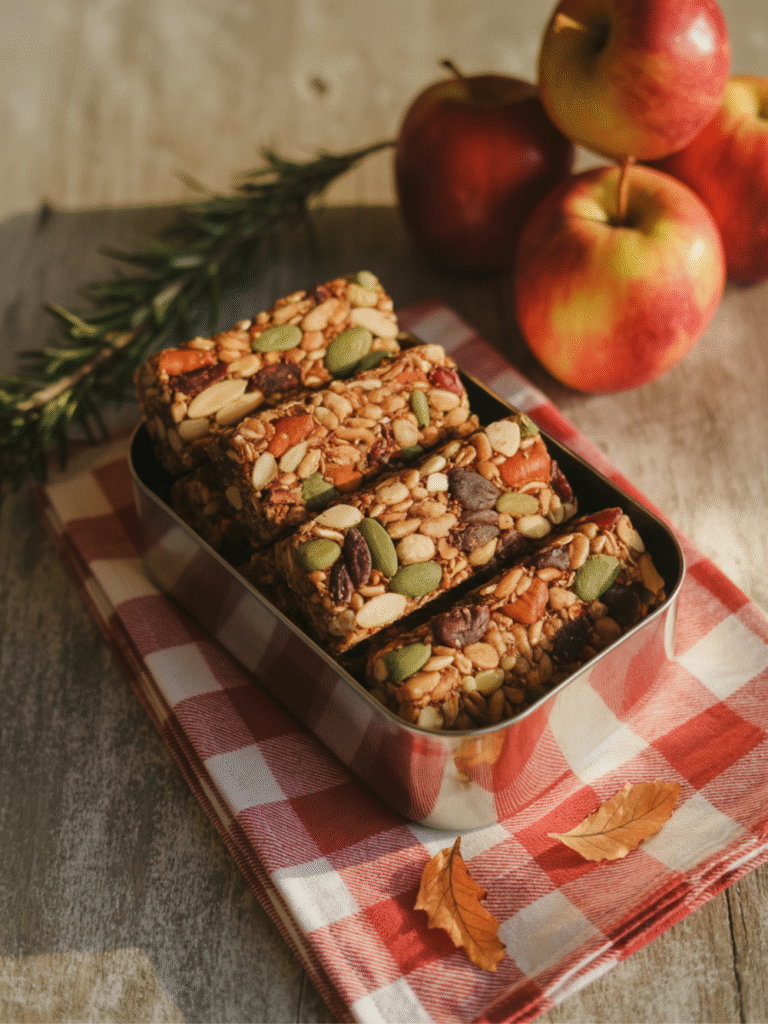 Healthy Homemade Trail Mix Granola Bars Lunch Box