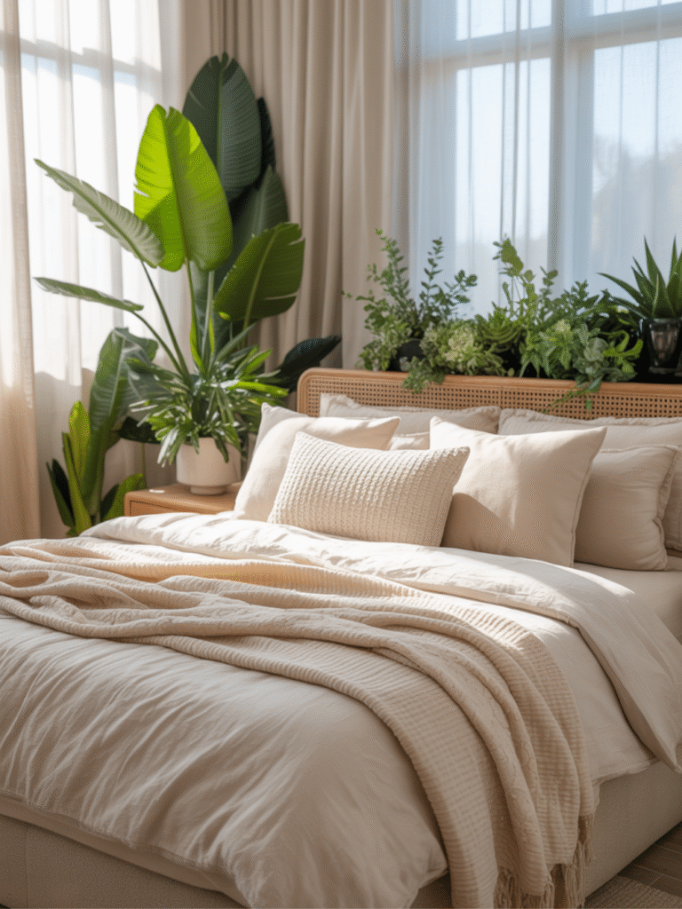 Neutral Bedroom Ideas For Couples - Nature-Inspired Accents for Warmth