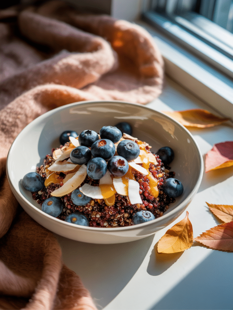 Blueberry Coconut Quinoa Bowl