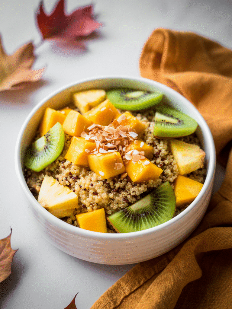 Tropical Mango Quinoa Breakfast Bowl