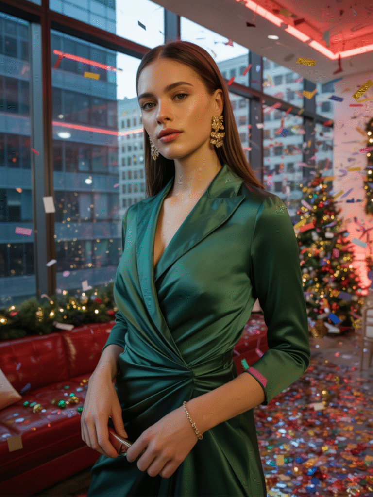 Classy Company Christmas Party Outfits for Professional Style
