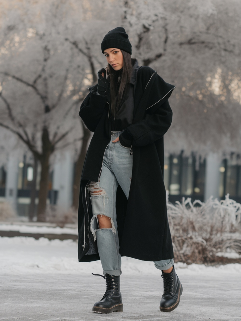Winter Outfits Snow Edition: Goth and Grunge Winter Outfits for Cold Weather