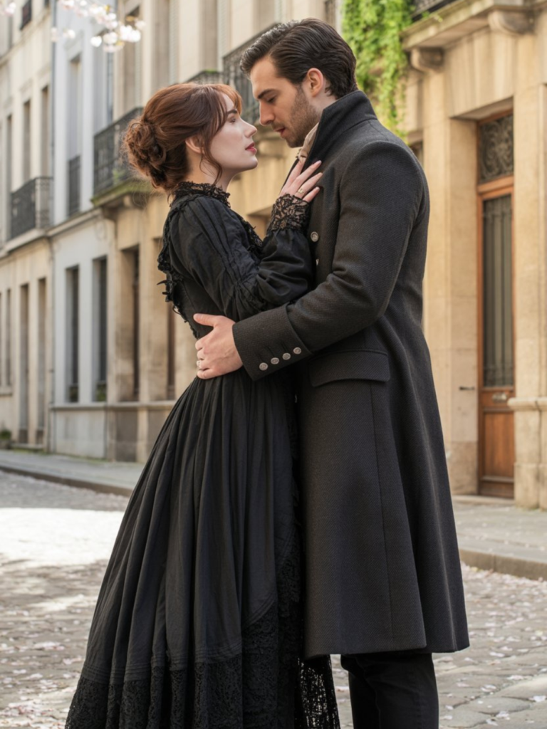 Dark Romance Couple Outfits for Spring: Urban Gothic Romance for Spring