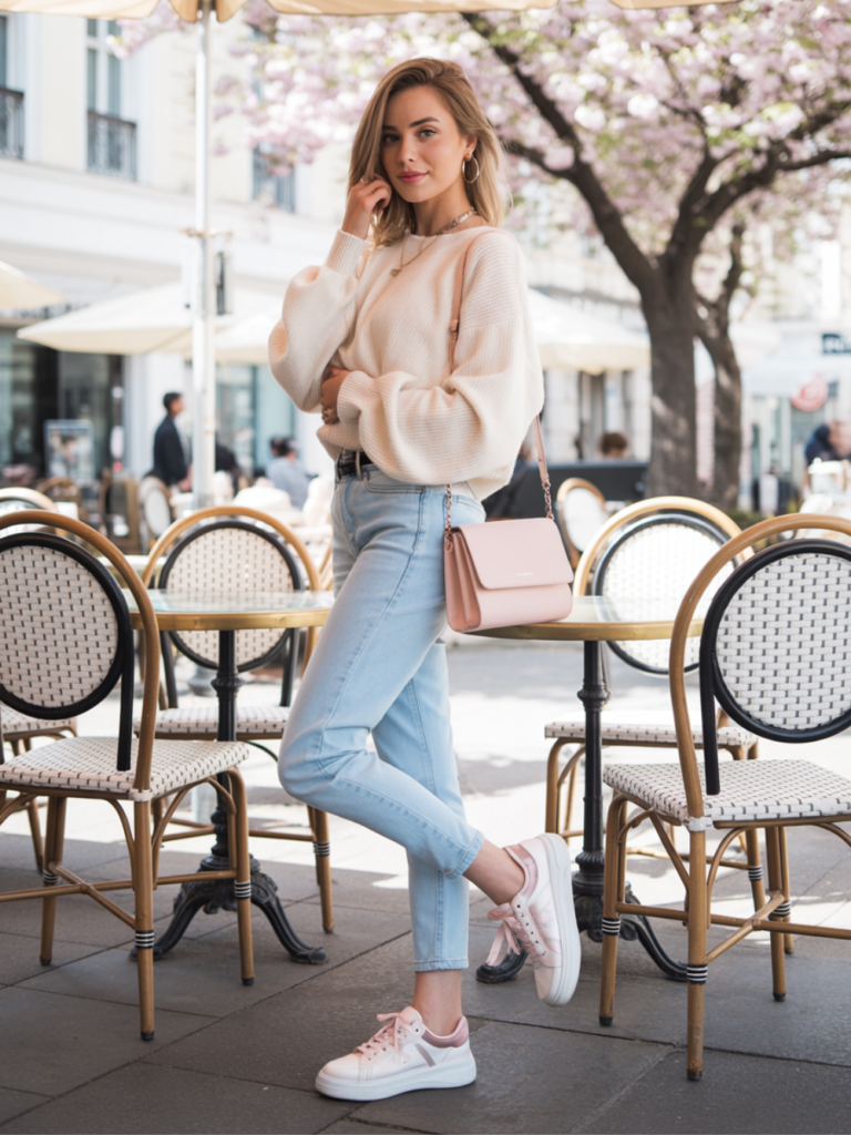 Simple and Stylish Outfits With Blue Jeans for Spring Days