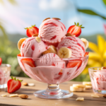 Strawberry Banana Almond Milk Ice Cream