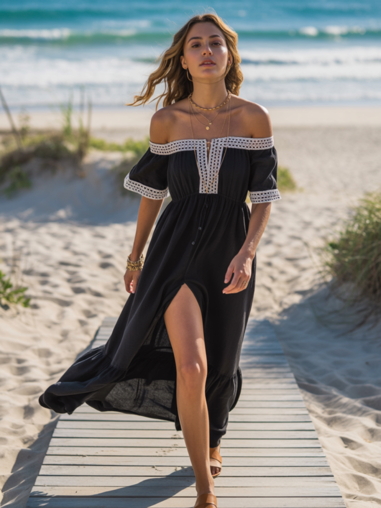 Black Boho Maxi Dresses That Make Beach Style Feel Effortless